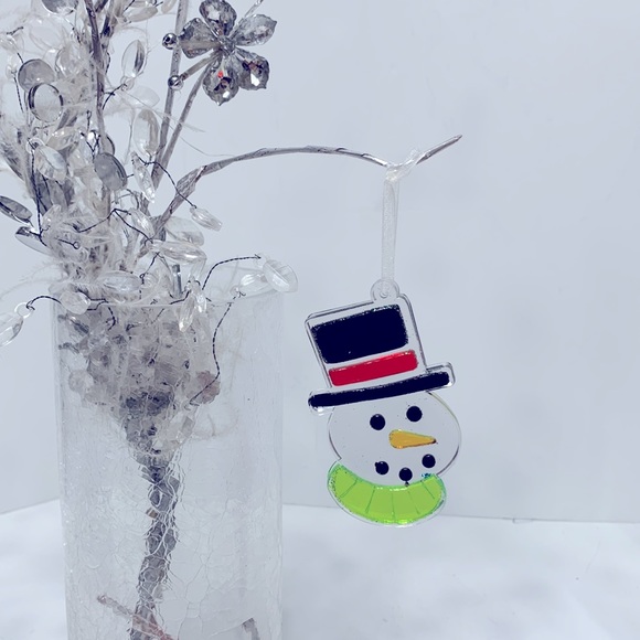 Snowman lucite ornament - Picture 2 of 14